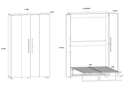 Lova spintoje TEDDY 120