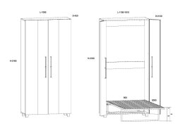 Lova spintoje TEDDY 90