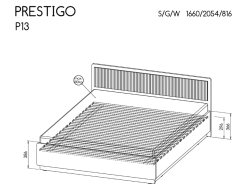 Lova su čiužiniu PM PRESTIGO P13 160x200