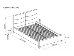 Lova su čiužiniu PM SAVANA 160x200