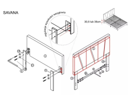 Lova su čiužiniu PMK SAVANA 160x200