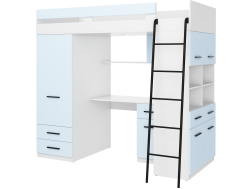 Lova su spinta ir rašomuoju stalu LEVEl