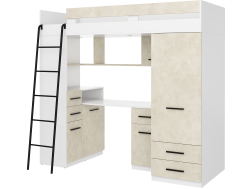 Lova su spinta ir rašomuoju stalu SMYK