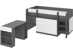 Lova su stalčiais ir rašomuoju stalu SMILE