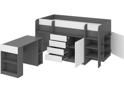Lova su stalčiais ir rašomuoju stalu SMILE