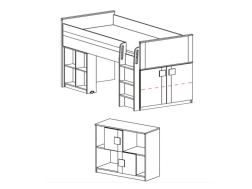 Lova su stalu ir komoda G19