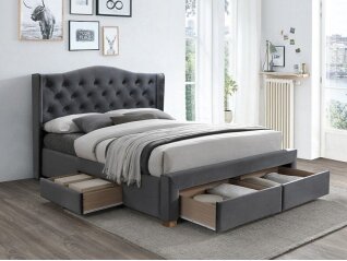 Lova su stalčiais ASPEN II 160 VELVET