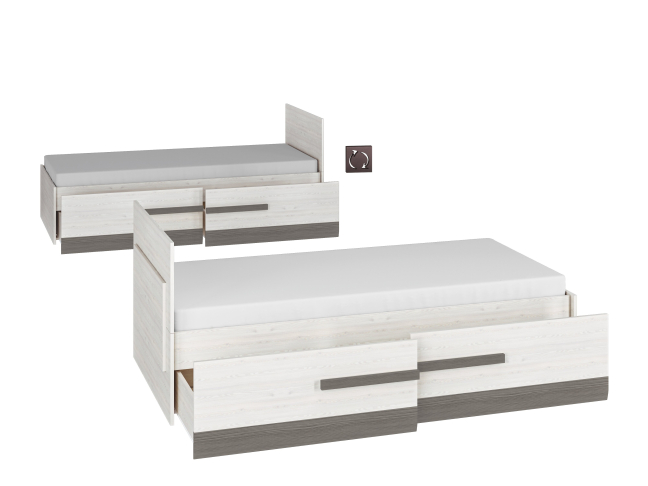 Jaunuolio lova su stalčiais BLANCO 1601 9 Jaunuolio lova su stalčiais BLANCO 1601 9