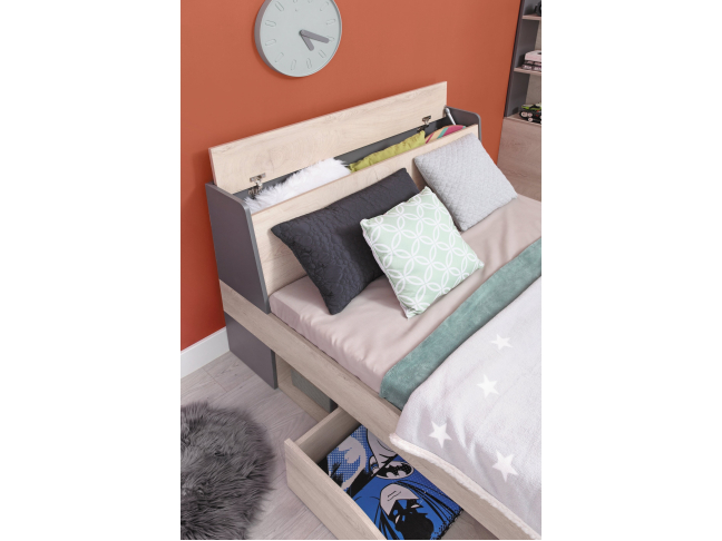 Jaunuolio lova su stalčiais DL14 1 Jaunuolio lova su stalčiais DL14 1