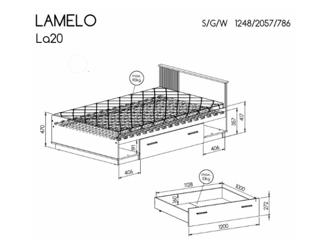 Jaunuolio lova su stalčiumi LAMELO LA20 3 Jaunuolio lova su stalčiumi LAMELO LA20 3