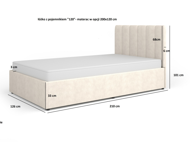 Jaunuolio lova MOSSA MO12 120 3