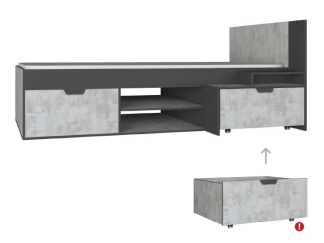 Jaunuolio lova su stalčiais NA13 1