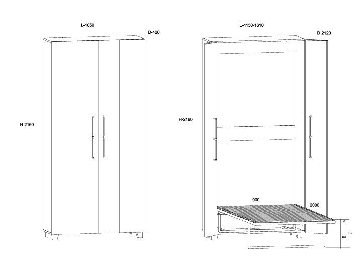 Lova spintoje TEDDY 90 4