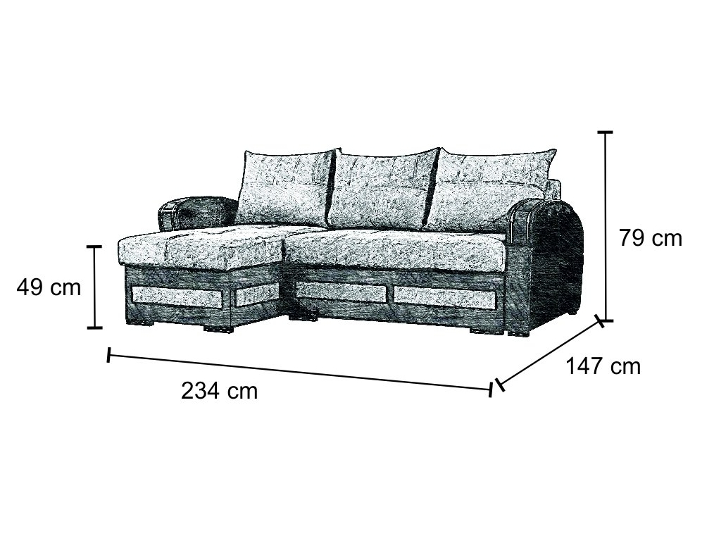 Minkštas kampas Kevin 3 Minkštas kampas Kevin 3