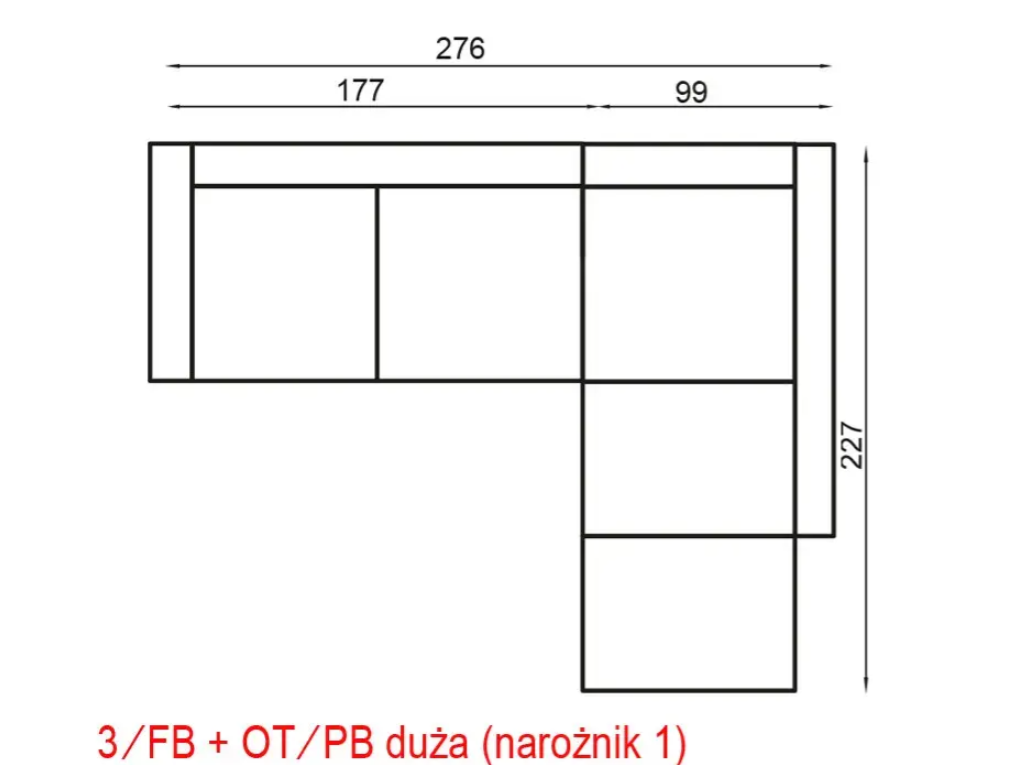 Minkštas kampas PARYS 1 4
