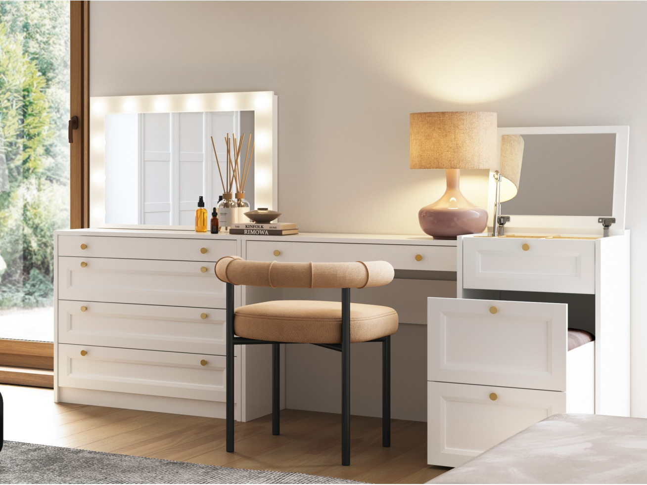 Miegamojo baldų komplektas REL Miegamojo baldų komplektas REL