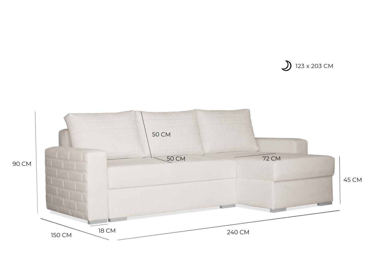 Universalus Minkštas kampas BRICK 8 Universalus Minkštas kampas BRICK 8