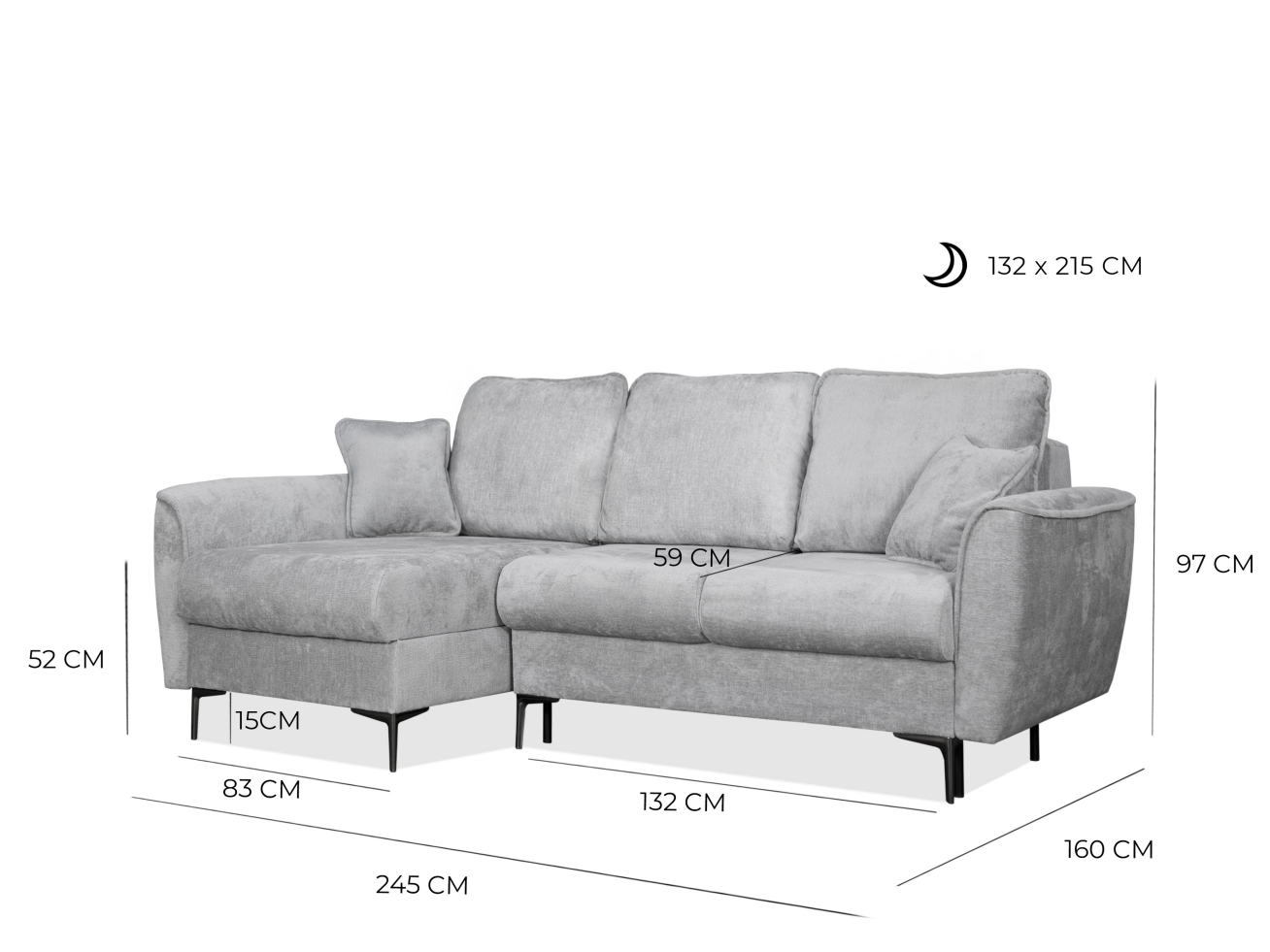 Minkštas kampas VASCO II-OT 4 Minkštas kampas VASCO II-OT 4