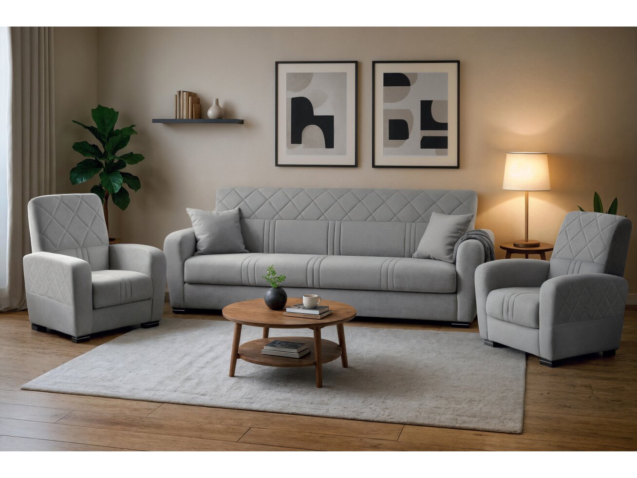 Minkštu baldų komplektas SAVONA 3+1+1