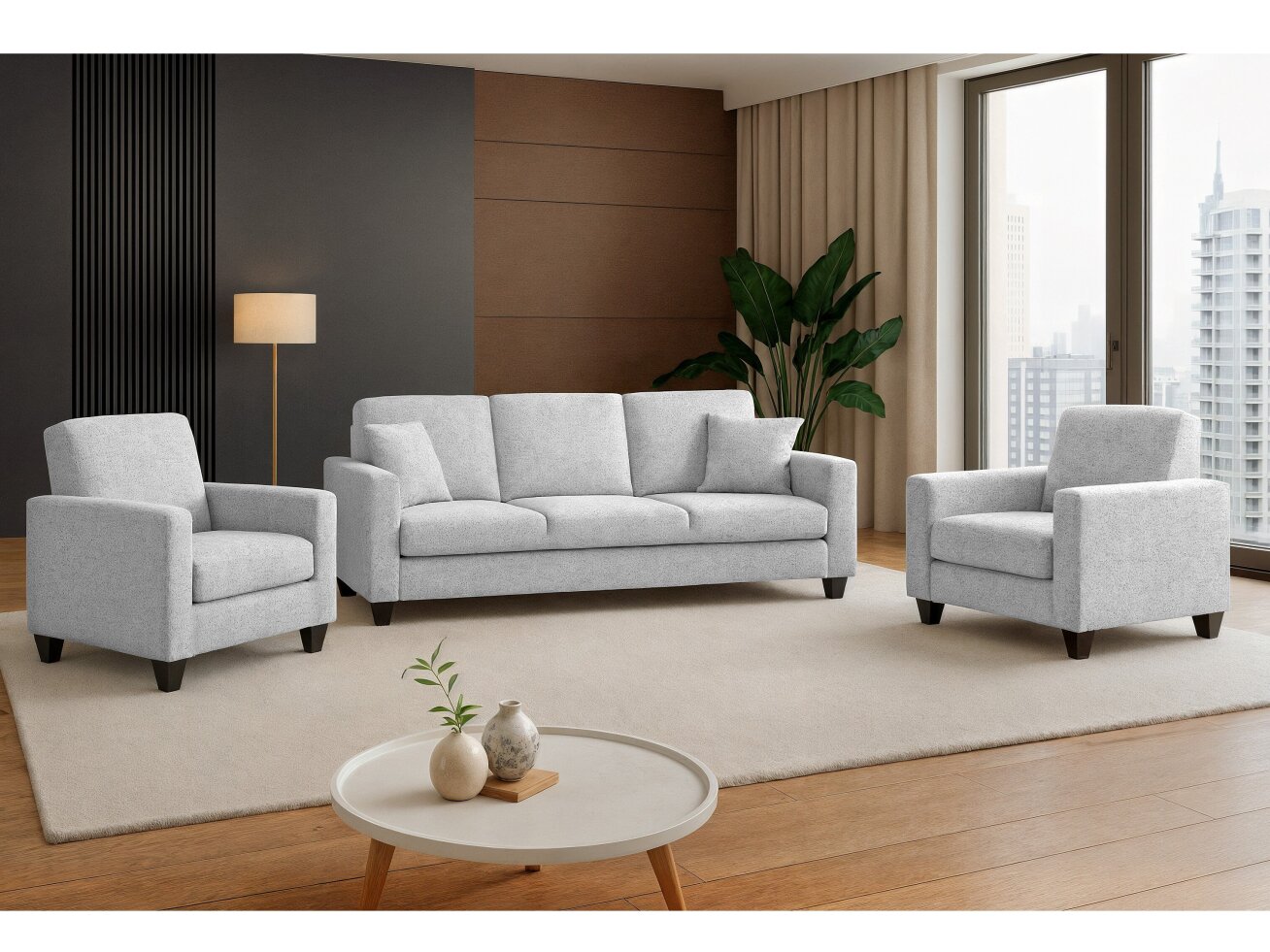 Minkštų baldų komplektas WENA 3+1+1 Minkštų baldų komplektas WENA 3+1+1