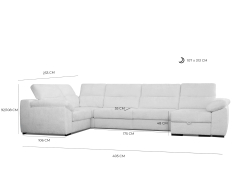 Minkštas kampas LEO I-R-II-OT