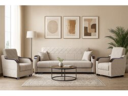 Minkštų baldų komplektas KORA 3+1+1