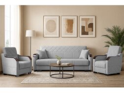 Minkštų baldų komplektas KORA 3+1+1