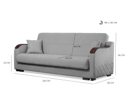 Minkštų baldų komplektas KORA 3+1+1