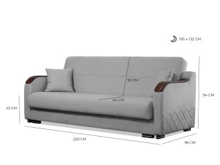 Minkštų baldų komplektas KORA 3+1+1