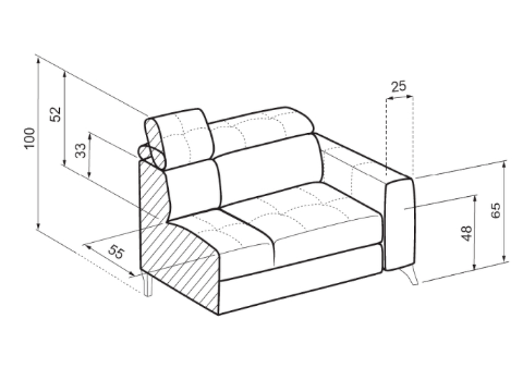 Minkštas kampas PORTLAND 3