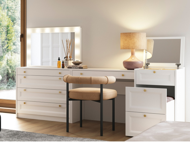 Miegamojo baldų komplektas REL Miegamojo baldų komplektas REL