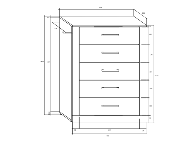 Miegamojo baldų komplektas VIKI 3 Miegamojo baldų komplektas VIKI 3