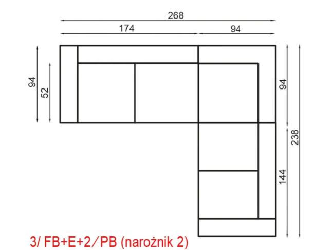 Minkštas kampas BALTICA 2 4