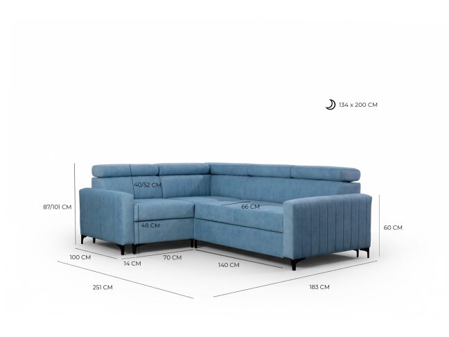 Minkštas kampas BLUE 13 Minkštas kampas BLUE 13