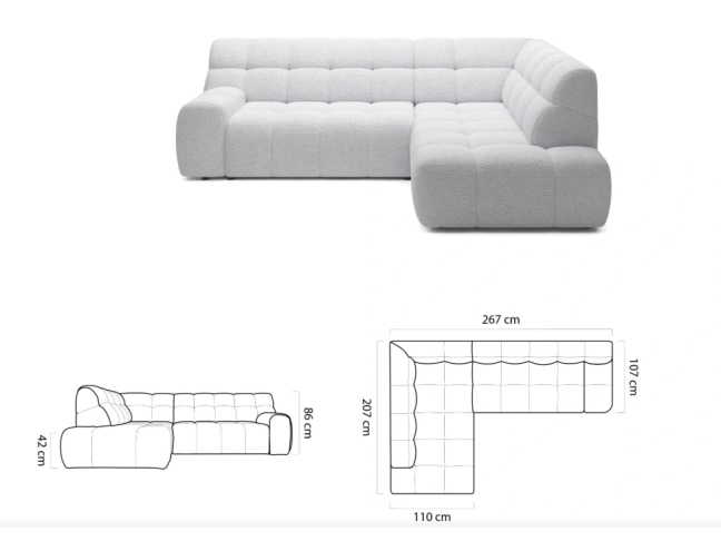 Minkštas kampas COCOON L 5