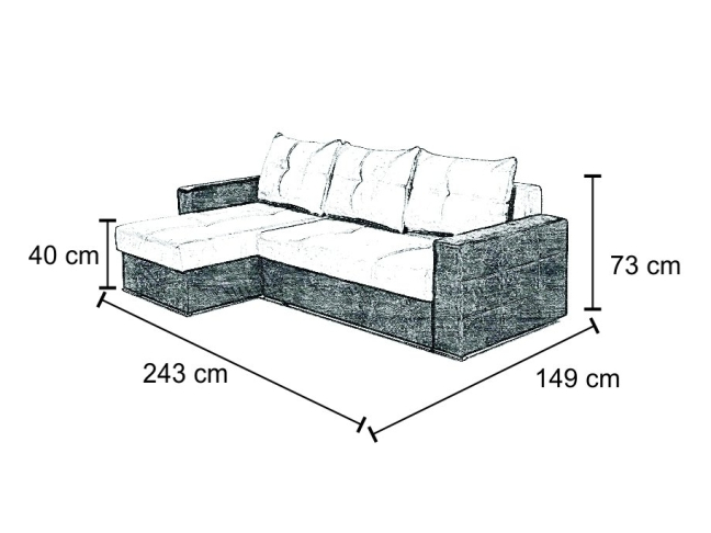 Minkštas kampas Denver 3 Minkštas kampas Denver 3