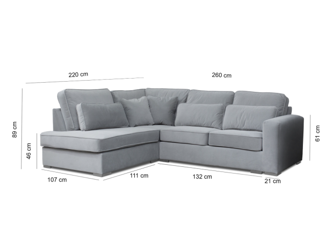 Minkštas kampas HAZEL 1 Minkštas kampas HAZEL 1