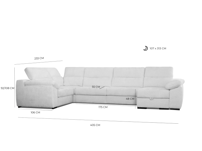 Minkštas kampas LEO I-R-II-OT 6