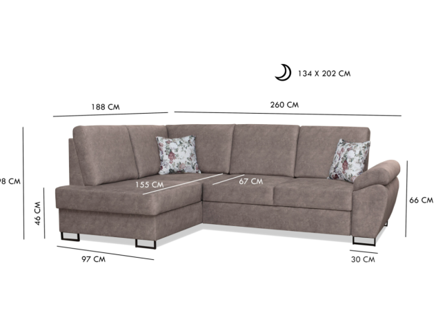 Minkštas kampas MILAN 4 Minkštas kampas MILAN 4