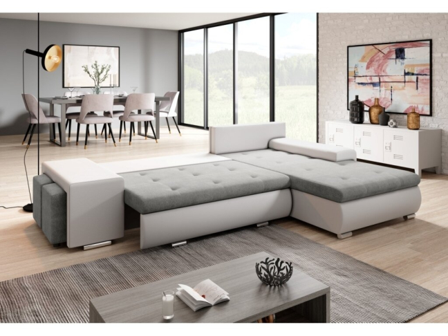 Minkštas kampas SORENTO MINI su Pufa 1 Minkštas kampas SORENTO MINI su Pufa 1