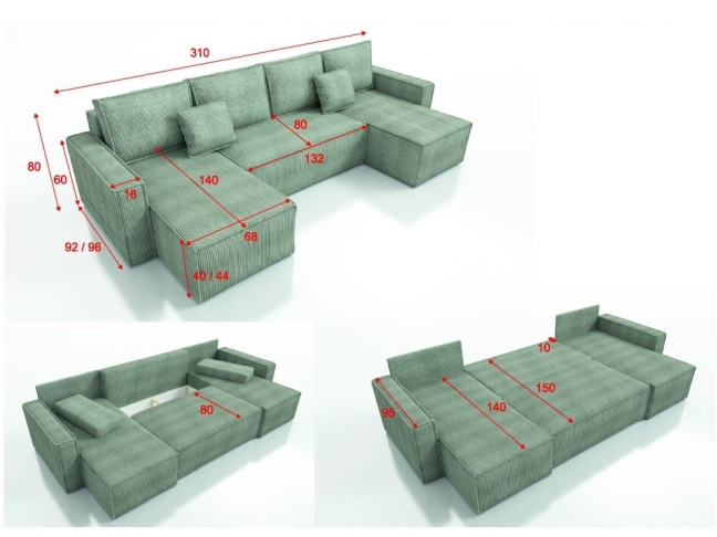 Minkštas kampas TOP 105U A+B 1 Minkštas kampas TOP 105U A+B 1