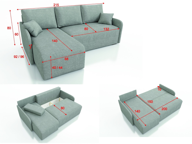 Minkštas kampas TOP 98 A+B 3 Minkštas kampas TOP 98 A+B 3