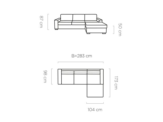 Minkštas kampas VANILLA L 140 6
