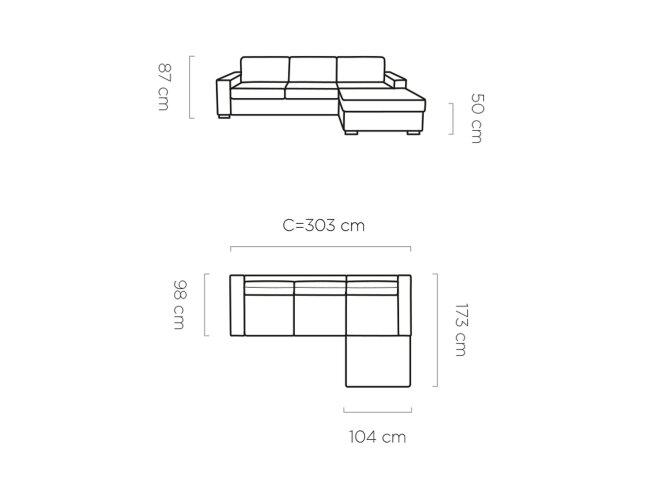 Minkštas Kampas VANILLA L160 6
