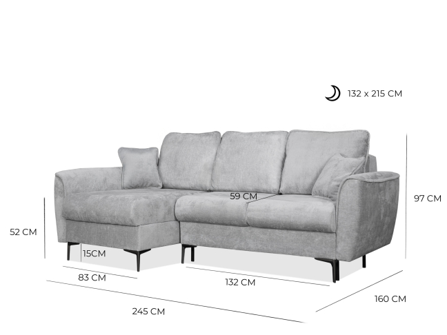 Minkštas kampas VASCO II-OT 4 Minkštas kampas VASCO II-OT 4