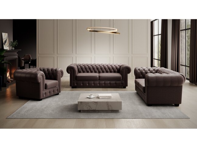 Minkštų baldų komplektas CHESTERFIELD F1+S2+S3