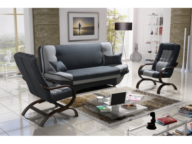 Minkštų baldu komplektas Grzes 3+1+1 Minkštų baldu komplektas Grzes 3+1+1