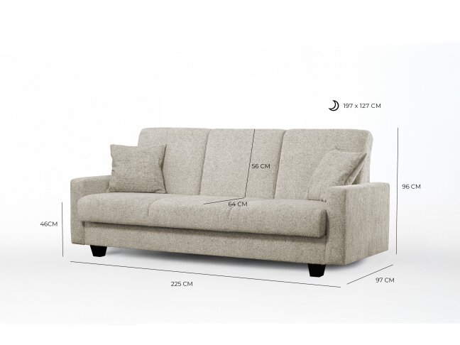 Minkštų baldų komplektas WENA 3+1+1 3