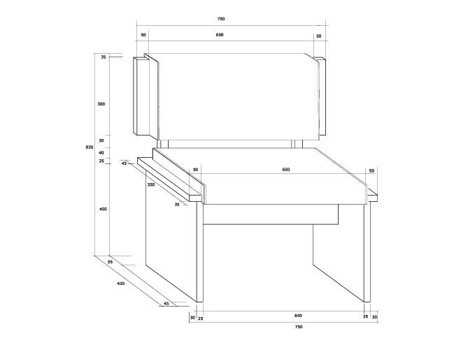 Minkštasuolis BON-02 eko smėlio 3 Minkštasuolis BON-02 eko smėlio 3