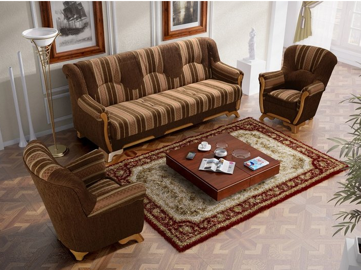 Minkštų baldų komplektas Erik 3+1+1